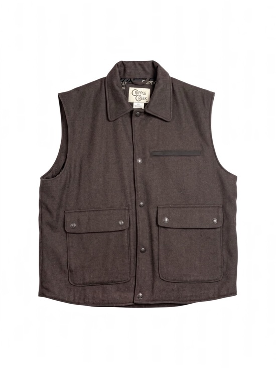 Cripple Creek Other - Cripple Creek Mens Vest XL Wool Blend Brown Full Button Pockets Collar XL